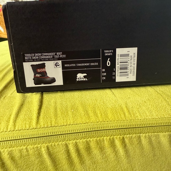 Sorel Toddler size 6 snow commander snow boot blue and red - Picture 3 of 5